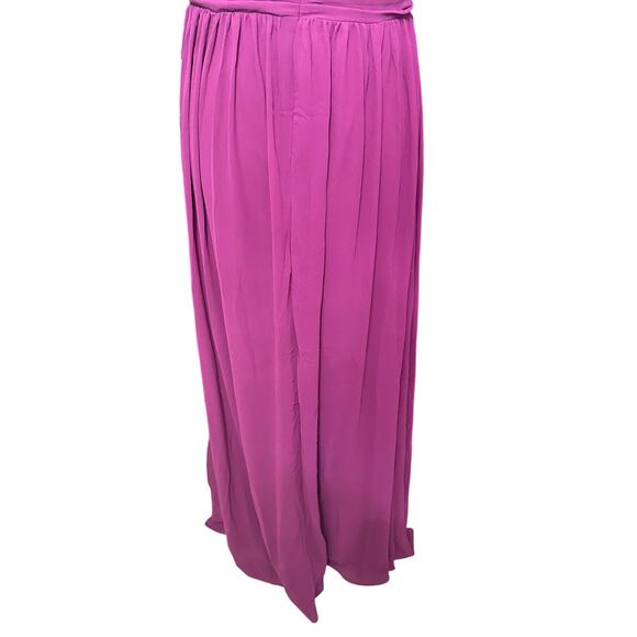Love By Design Georgette Maxi Dress Plunge V Neck Sleeveless Purple W Large NWT - Picture 7 of 8